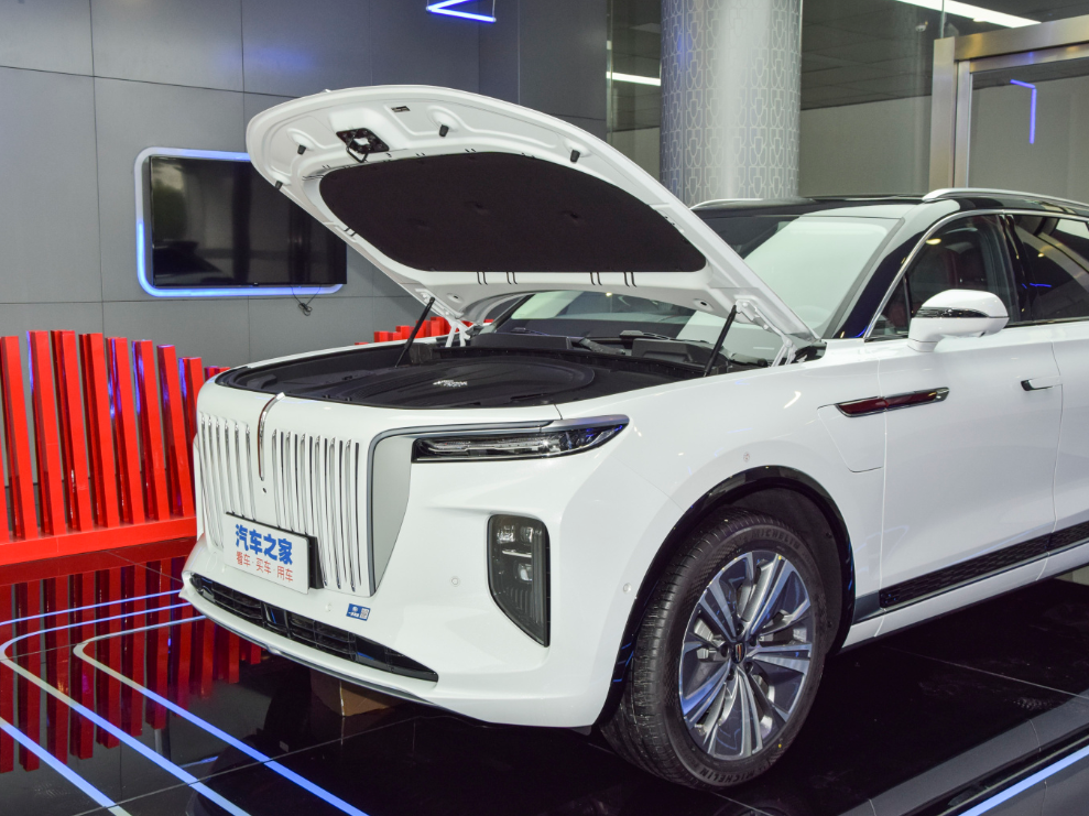 Lujo chino de alta gama HongQi E-HS9 color blanco SUV de 6 asientos Techo solar panorámico que se puede abrir Coche ev para la venta caliente