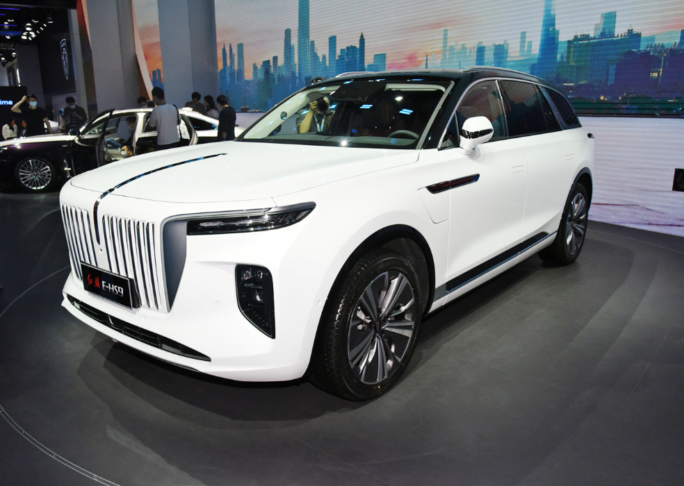 Fuerte potencia 435 Coche comercial de lujo chino de alta gama HongQi E-HS9 Color blanco 6 asientos SUV Familia Vehículo grande