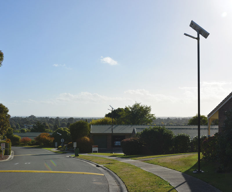 Farola LED Lámpara de calle solar IP65 Potencia de alto brillo Impermeable Lámpara de ahorro de energía para carretera al aire libre